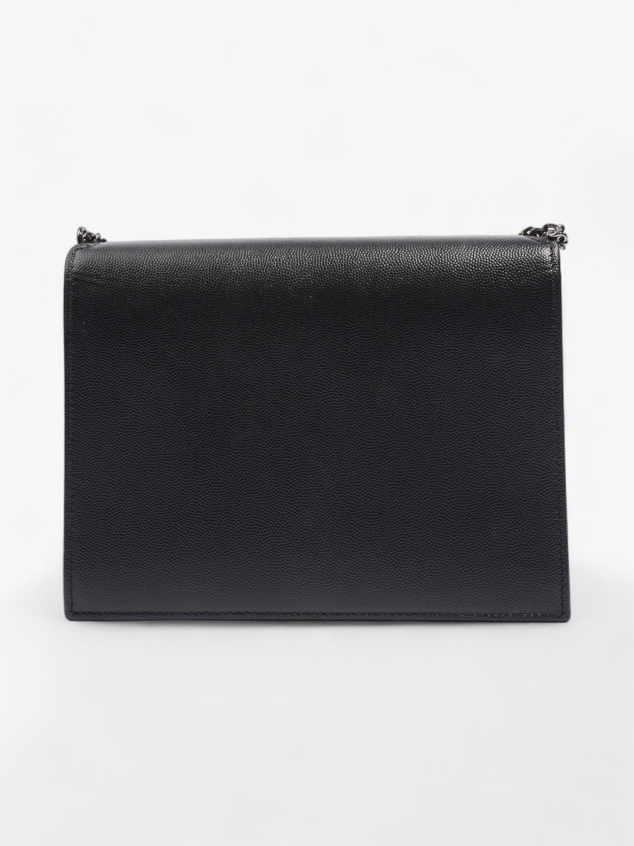 Saint Laurent Cassandra Chain Wallet Black Calfskin Leather Image 4