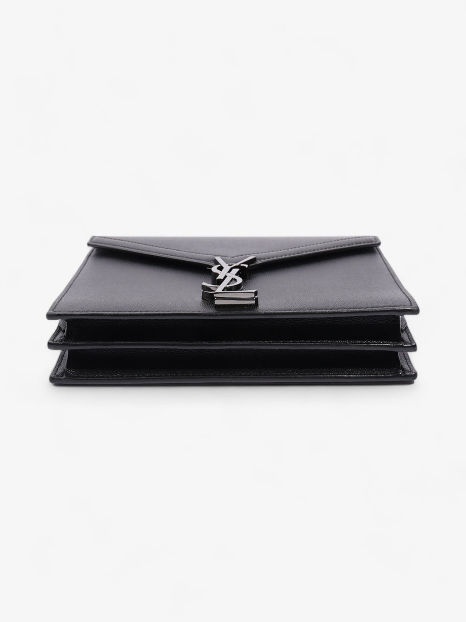 Saint Laurent Cassandra Chain Wallet Black Calfskin Leather Image 6