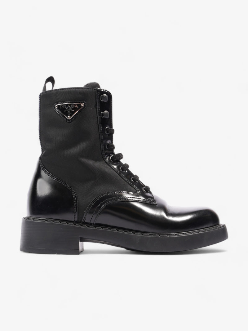  Prada Brushed-leather and Re-Nylon Boots Black Re Nylon EU 38 UK 5