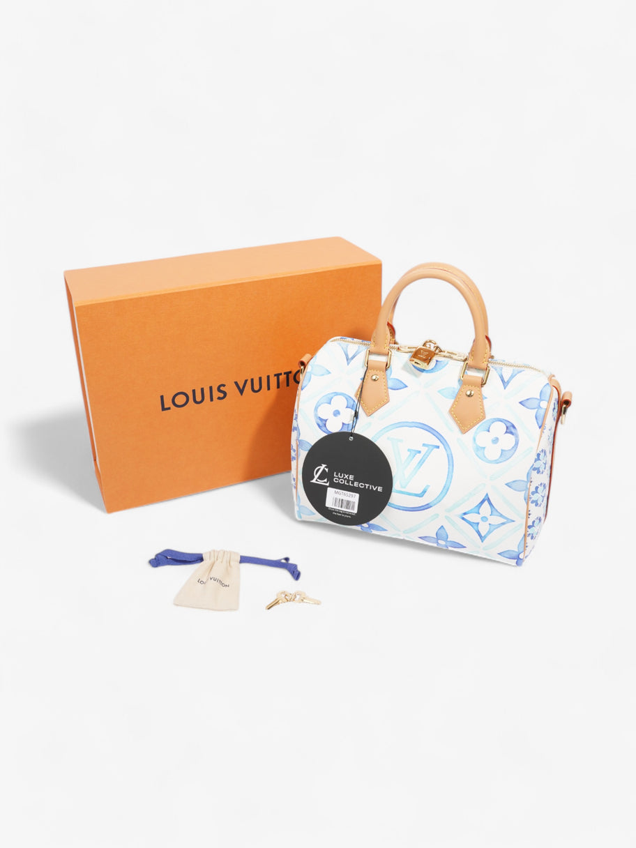 Louis Vuitton LV By The Pool Speedy Bandoulière Lagoon Blue / White Coated Canvas 25 Image 9