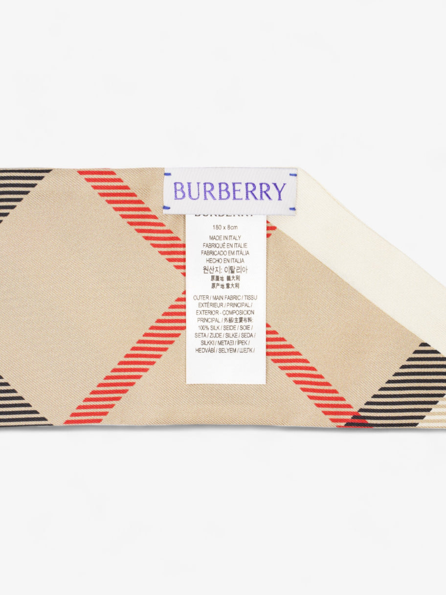 Burberry Vintage Reverse Skinny Scarf Archive Beige Silk Image 2