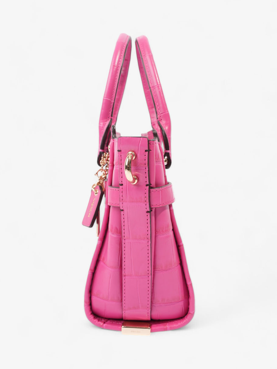 Coach Swagger Satchel Pink Embossed Leather 21 Image 3