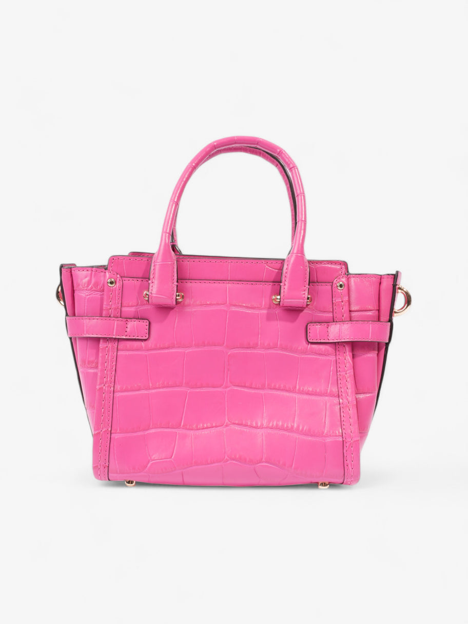 Coach Swagger Satchel Pink Embossed Leather 21 Image 4