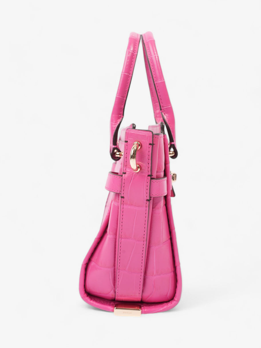 Coach Swagger Satchel Pink Embossed Leather 21 Image 5