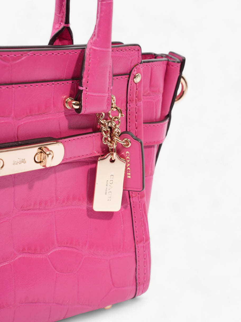 Coach Swagger Satchel Pink Embossed Leather 21 Image 7