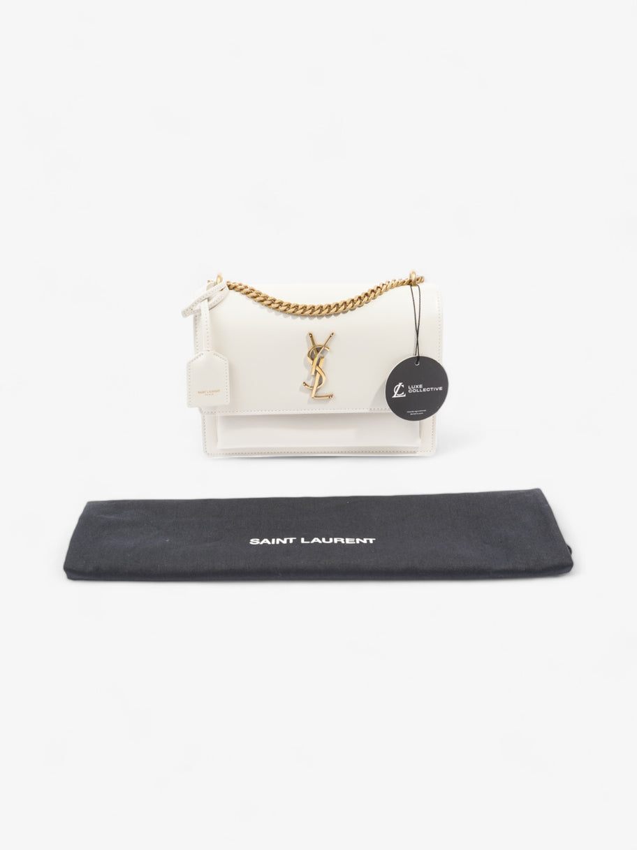 Saint Laurent Sunset White Leather Small Image 8