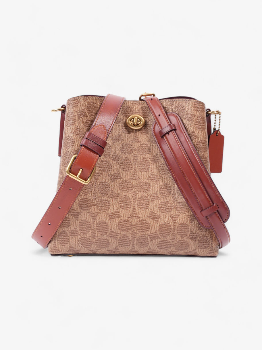 Coach Willow Bucket Bag Brown / Beige Canvas Image 1