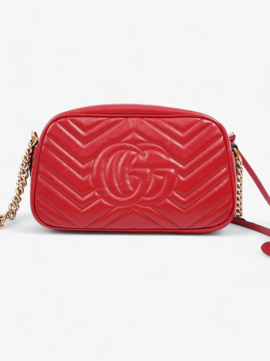 Gucci Marmont Zip Red Matelasse Leather Small Image 4