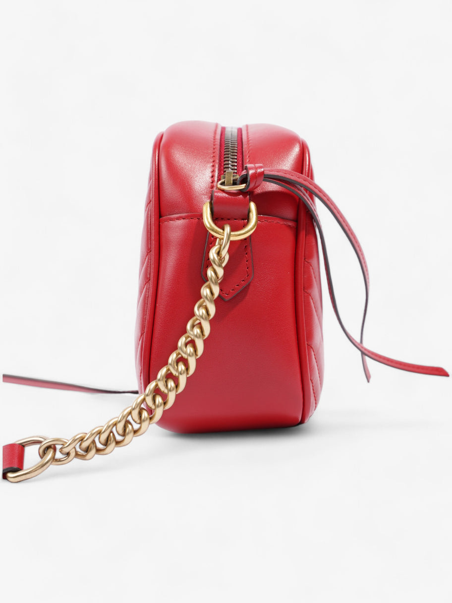 Gucci Marmont Zip Red Matelasse Leather Small Image 5