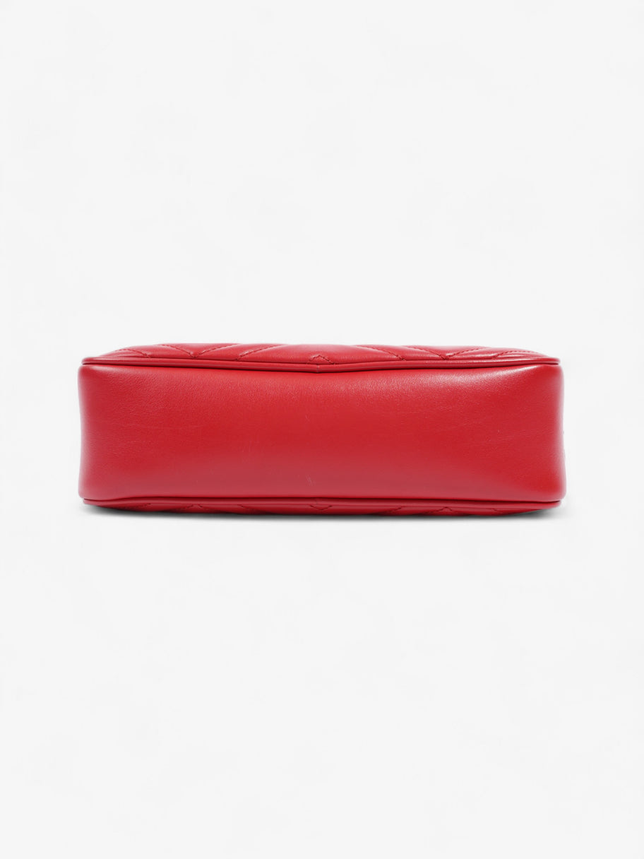 Gucci Marmont Zip Red Matelasse Leather Small Image 6