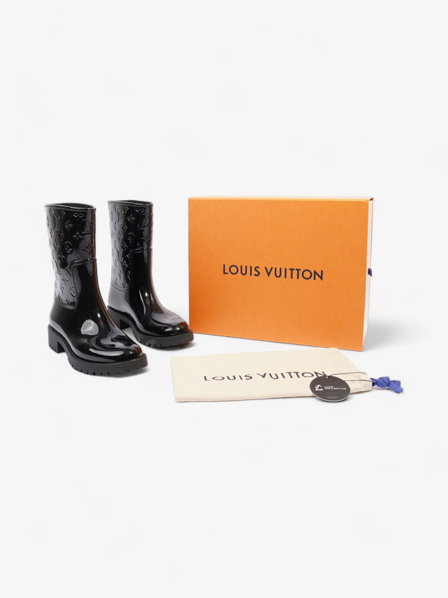 Louis Vuitton Drops Wellington Boots Black Patent Leather EU 38 UK 5 Image 10