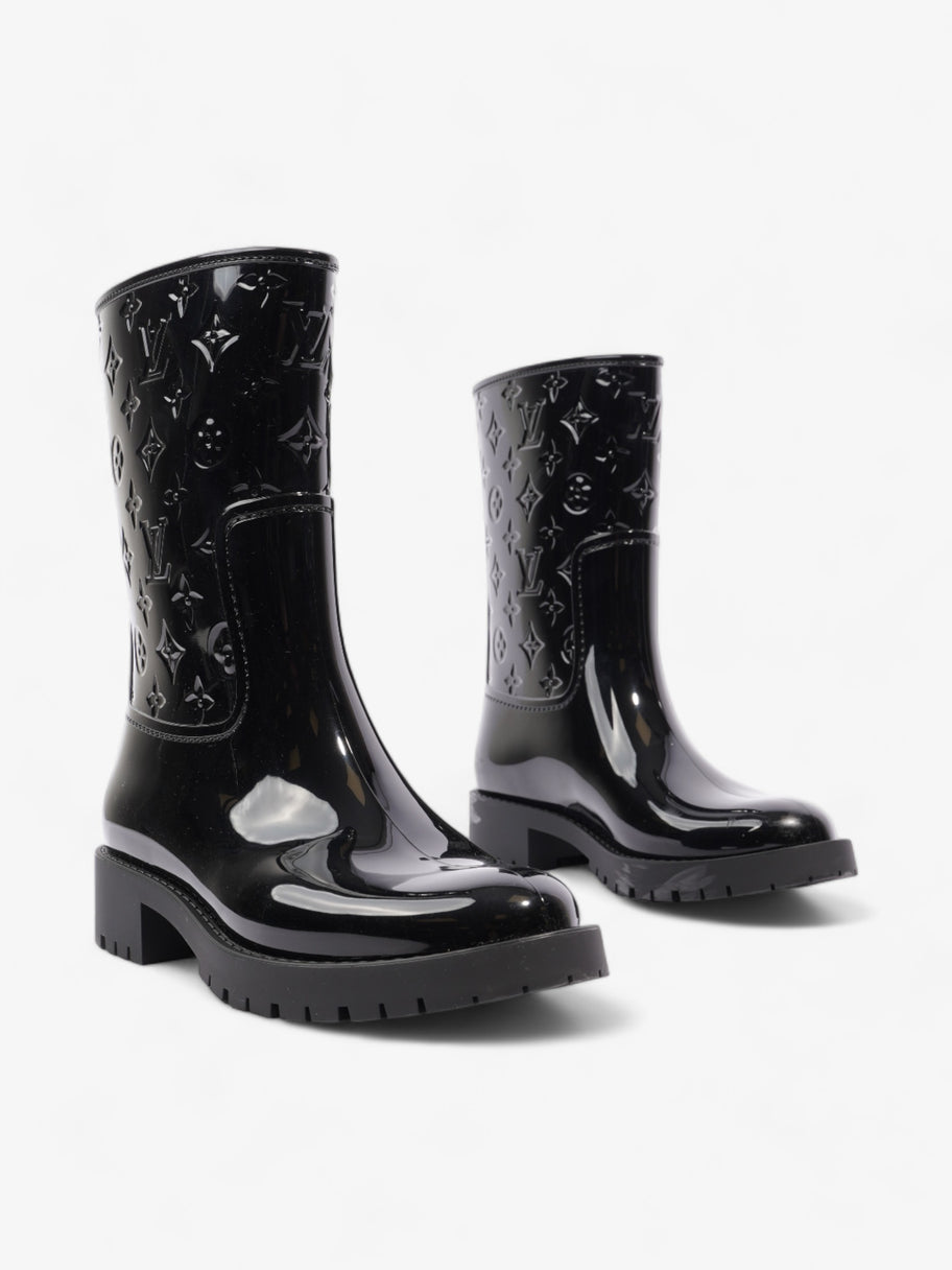 Louis Vuitton Drops Wellington Boots Black Patent Leather EU 38 UK 5 Image 2