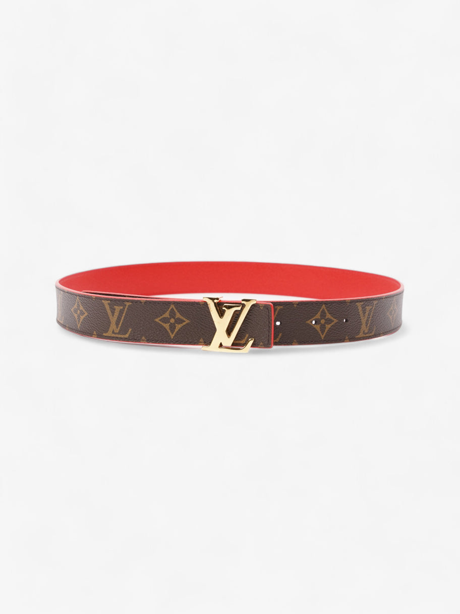 Louis Vuitton Initials Reversible Belt Monogram / Red Coated Canvas 80cm 32