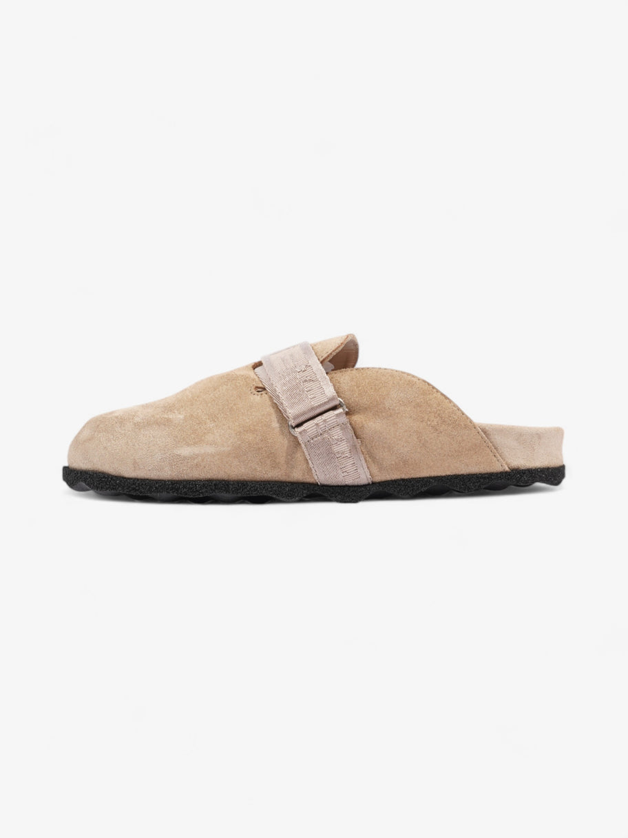 Off White Buckled Round-toe Mules Beige / Black Suede EU 37 UK 4 Image 3