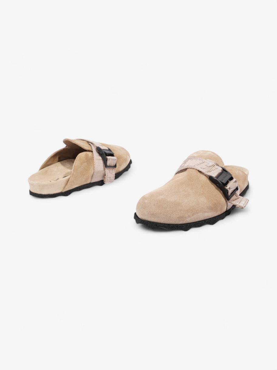 Off White Buckled Round-toe Mules Beige / Black Suede EU 37 UK 4 Image 9