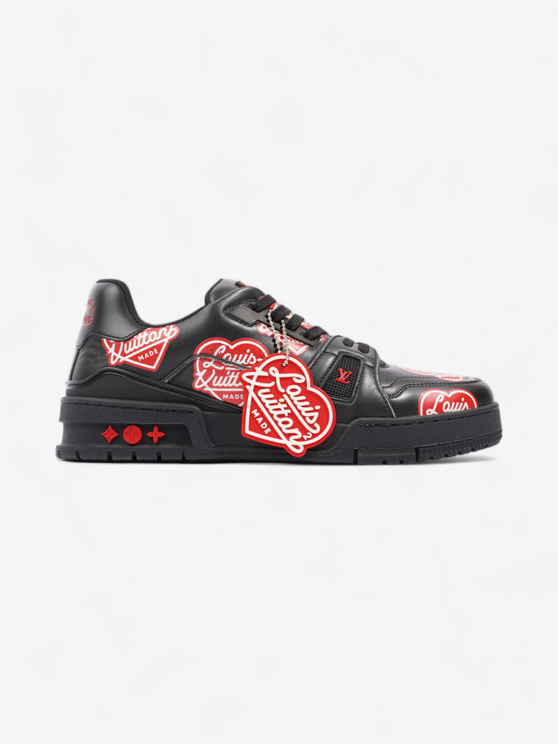  Virgil Abloh x Nigo LV Made Heart Trainer Black / Red Leather EU 40.5 UK 6.5