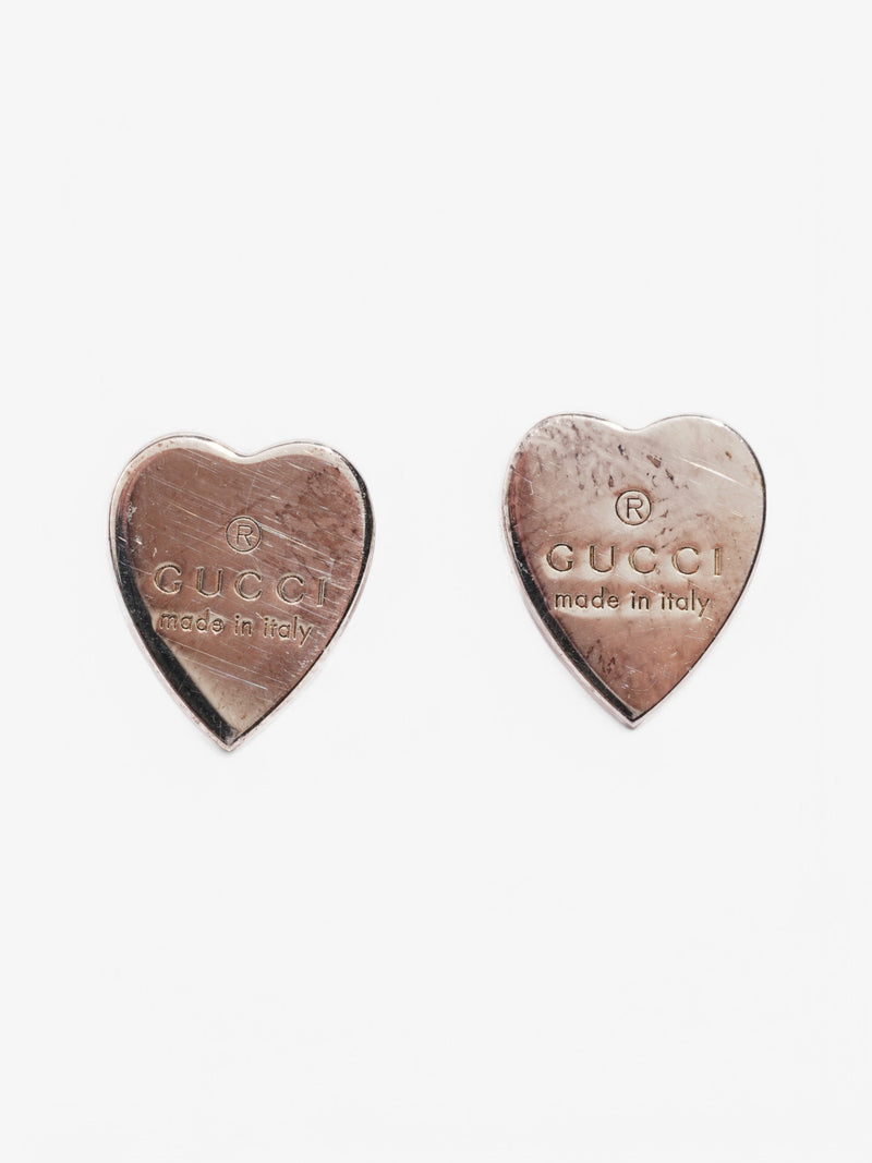  Gucci Heart Earrings Silver Silver Sterling