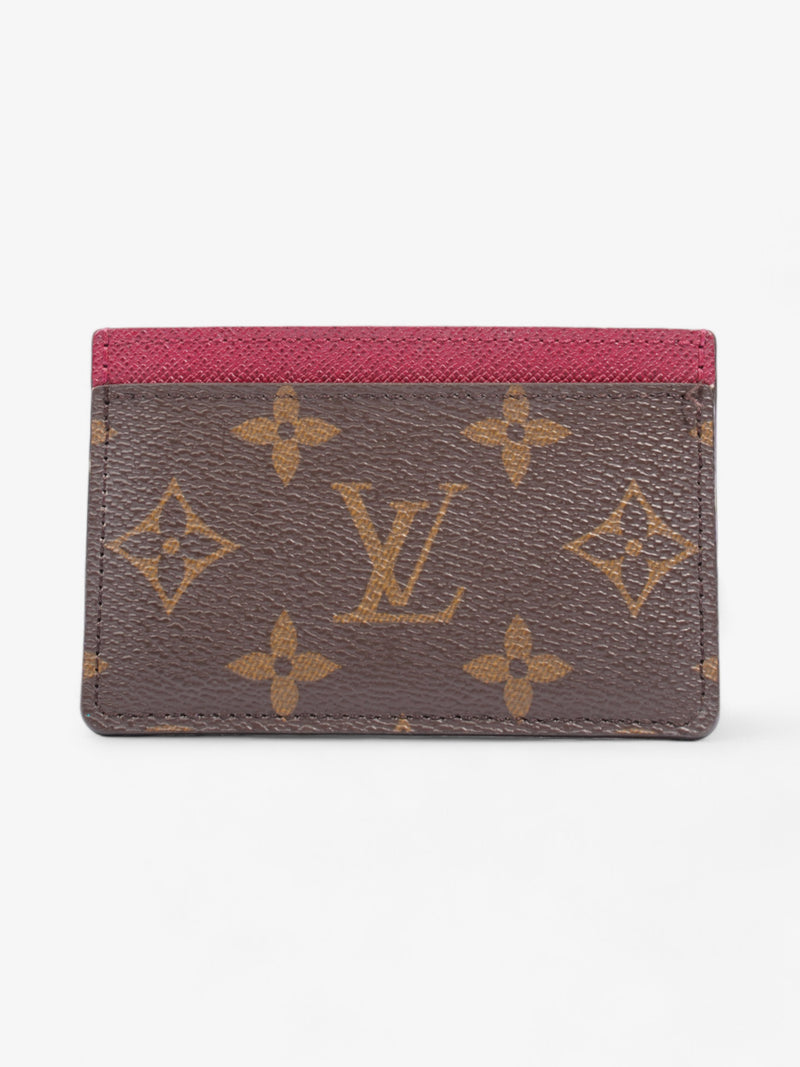  Louis Vuitton Card Holder Monogram / Fuschia Coated Canvas