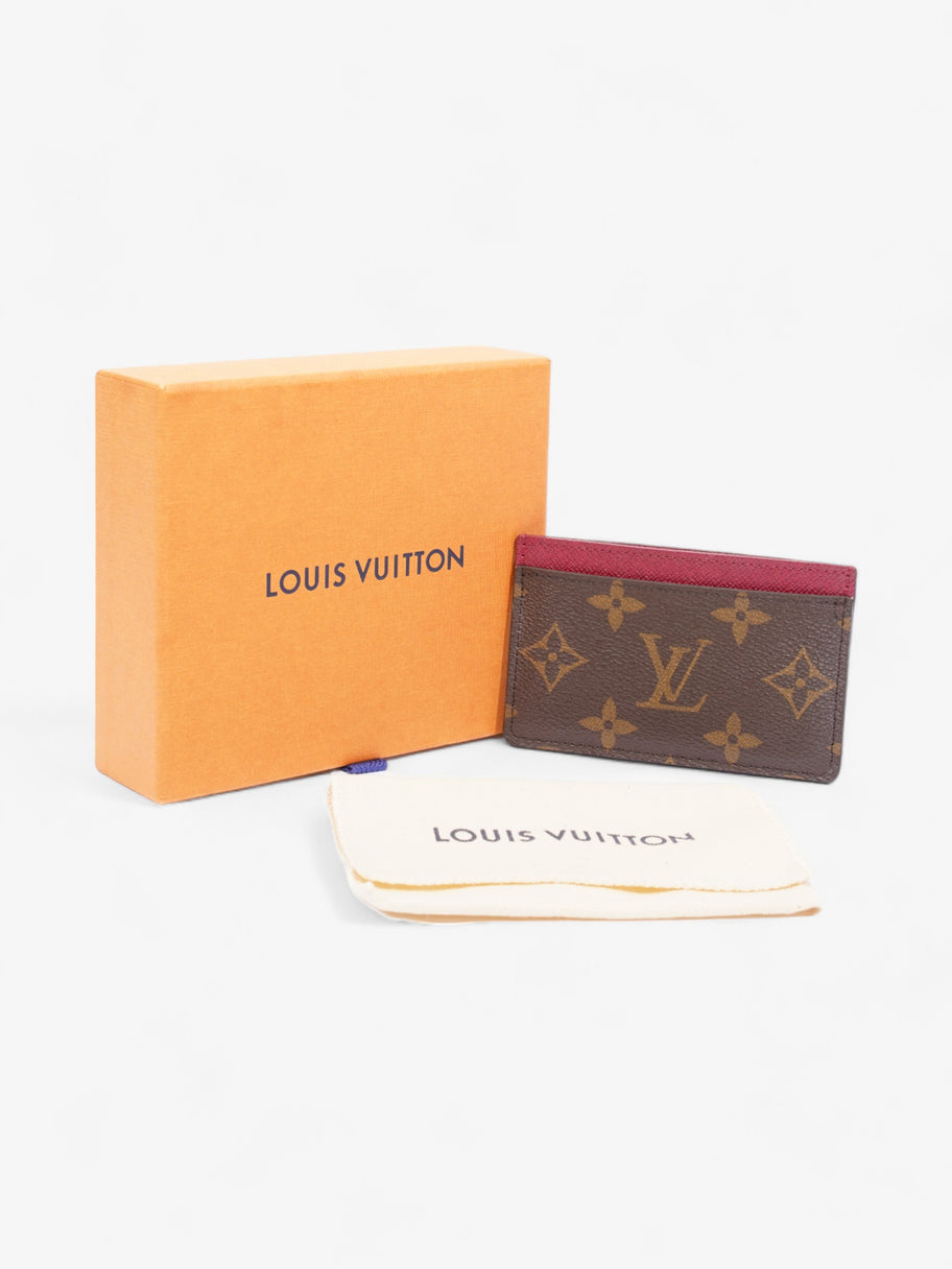 Louis Vuitton Card Holder Monogram / Fuschia Coated Canvas Image 5