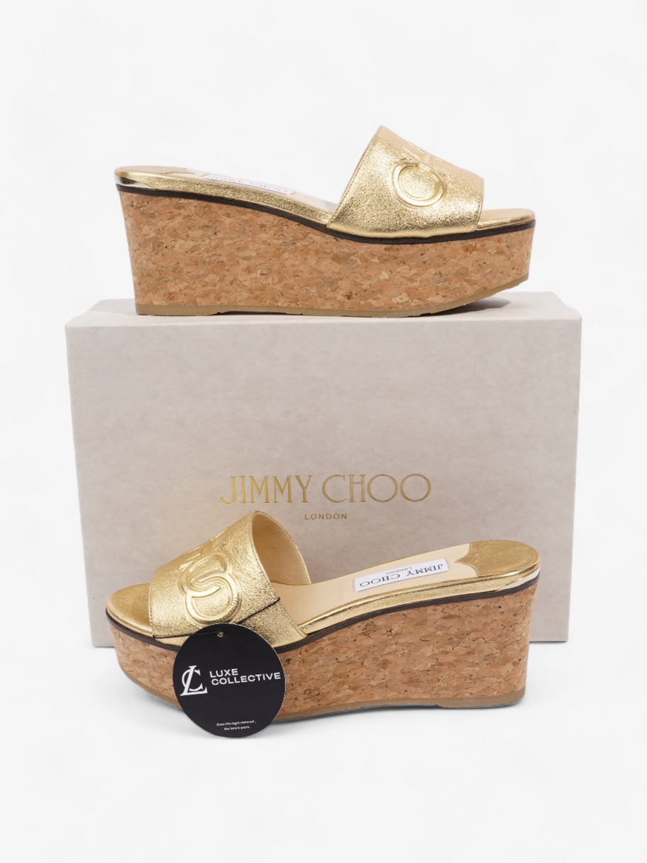 Jimmy Choo Deedee 80mm Gold Nappa Leather EU 38 UK 5 Image 10