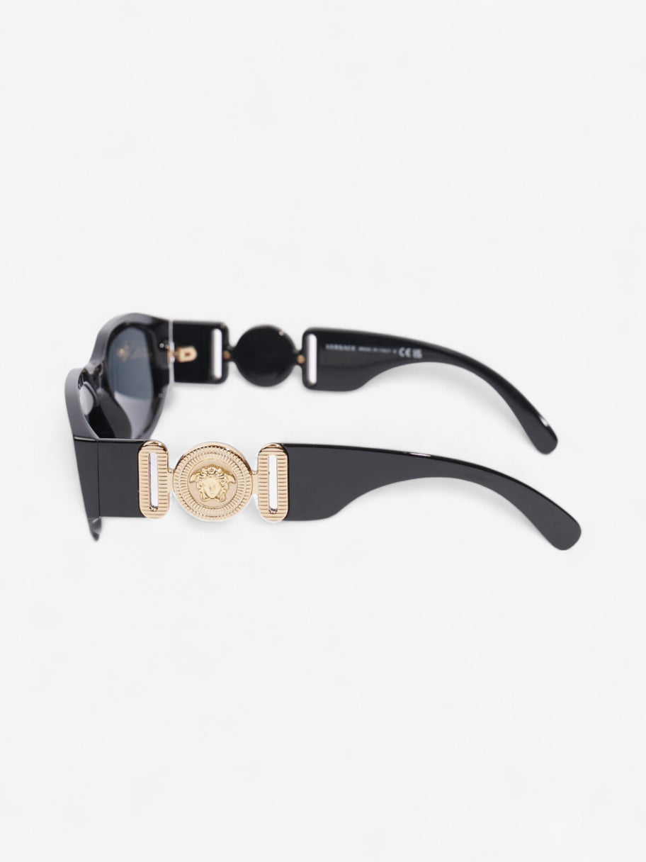 Versace Medusa Detailed Sunglasses Black / Gold Acetate 140mm Image 2