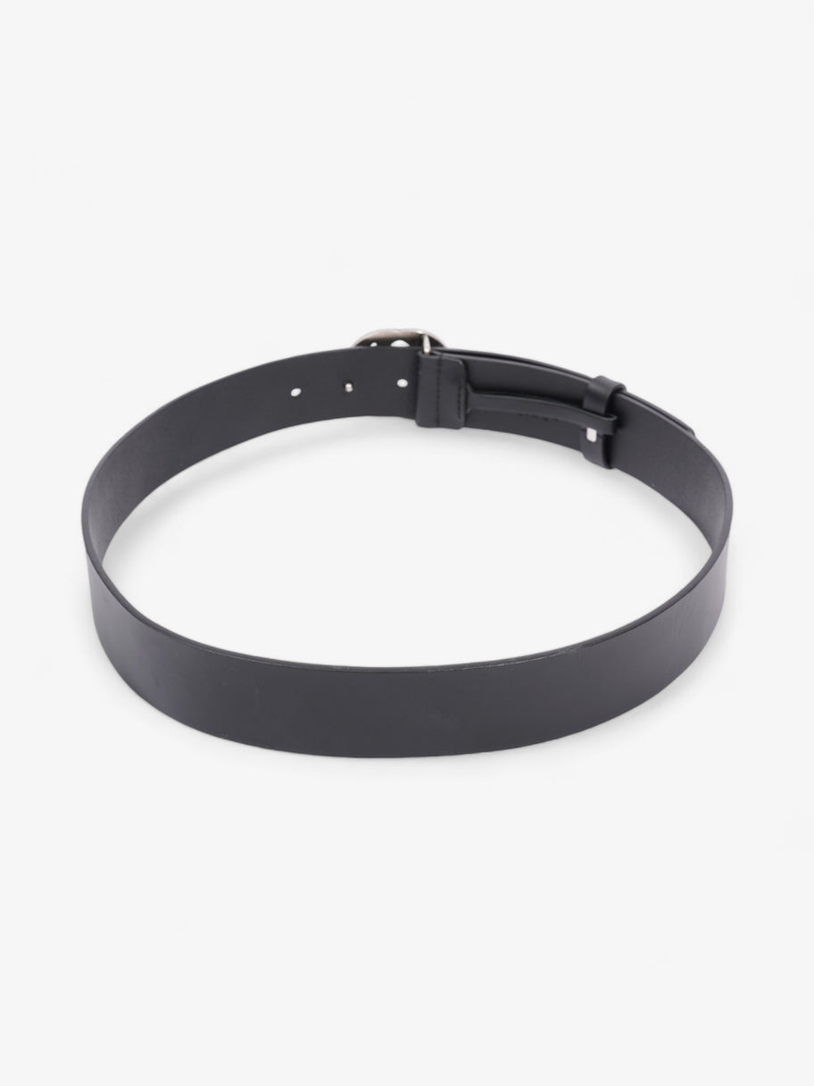 Gucci Interlocking G Belt Black / Silver Leather 80cm / 32