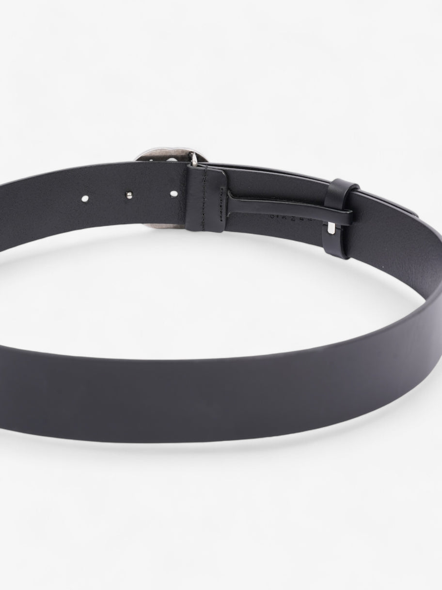 Gucci Interlocking G Belt Black / Silver Leather 80cm / 32