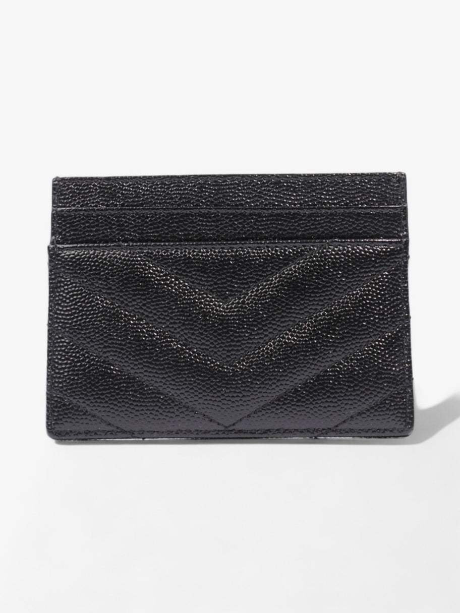 Saint Laurent Cassandre Card Holder Black / Gold Matelasse Leather Image 2