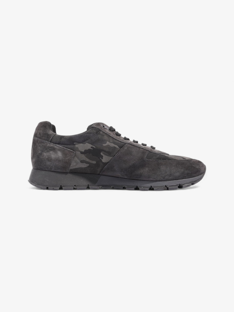 Prada Camo Sneakers Black / Grey / Khaki Suede EU 45 UK 11 Image 4