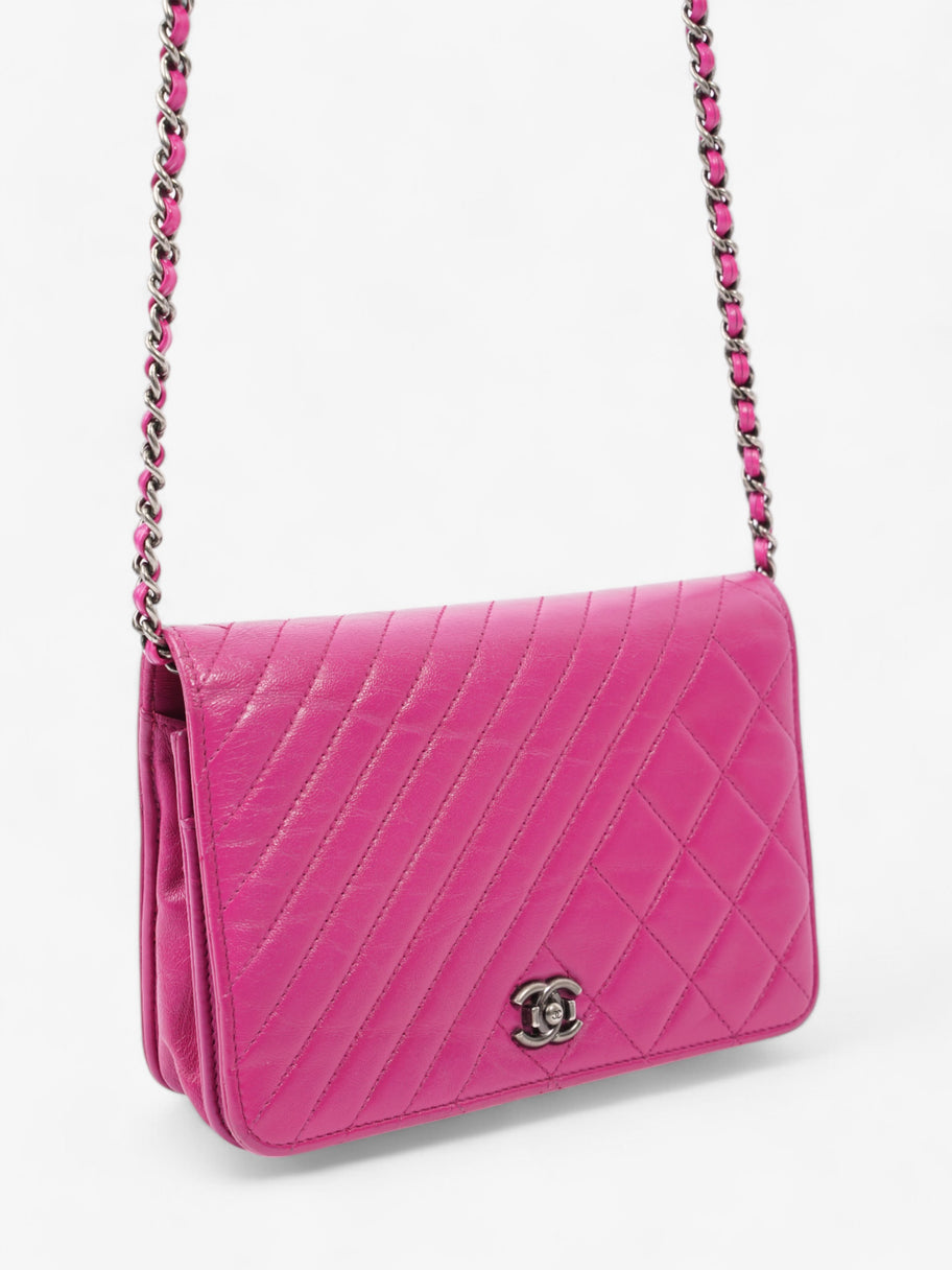 Chanel WOC Fuschia Pink Lambskin Leather Image 7