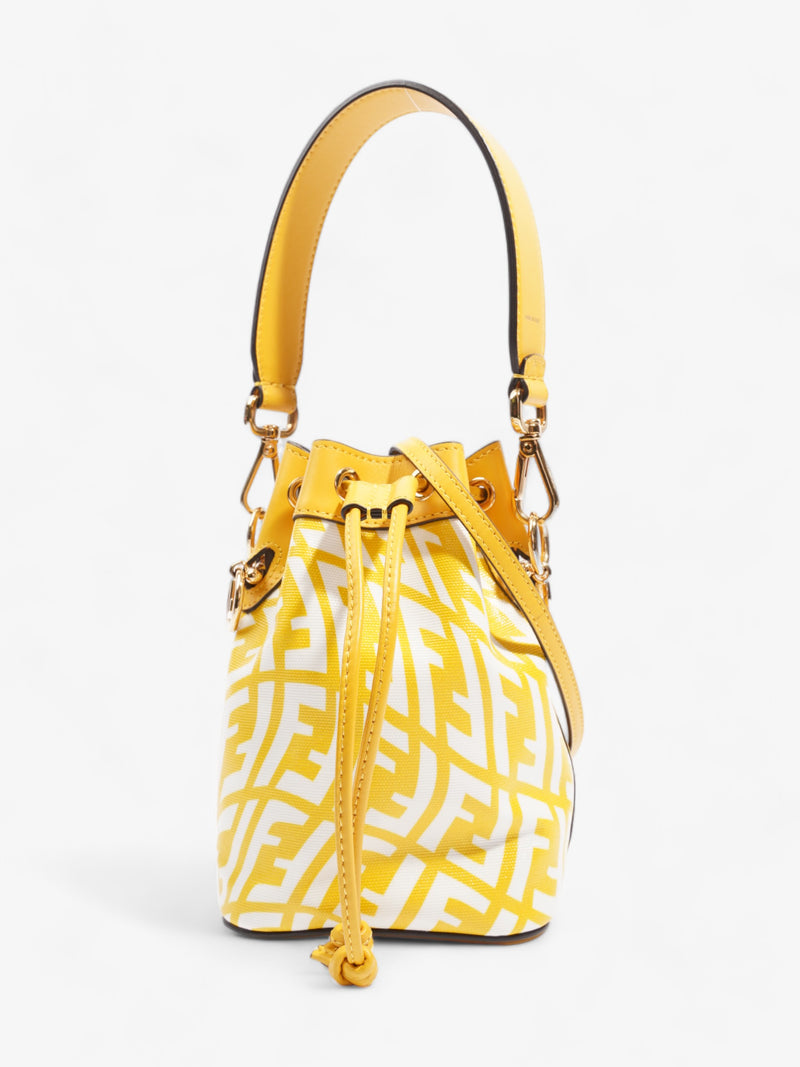  Fendi Mon Tresor Mini FF Vertigo Yellow Canvas