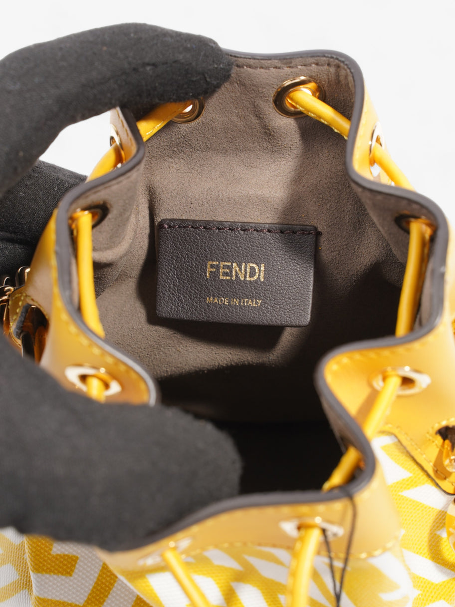 Fendi Mon Tresor Mini FF Vertigo Yellow Canvas Image 7