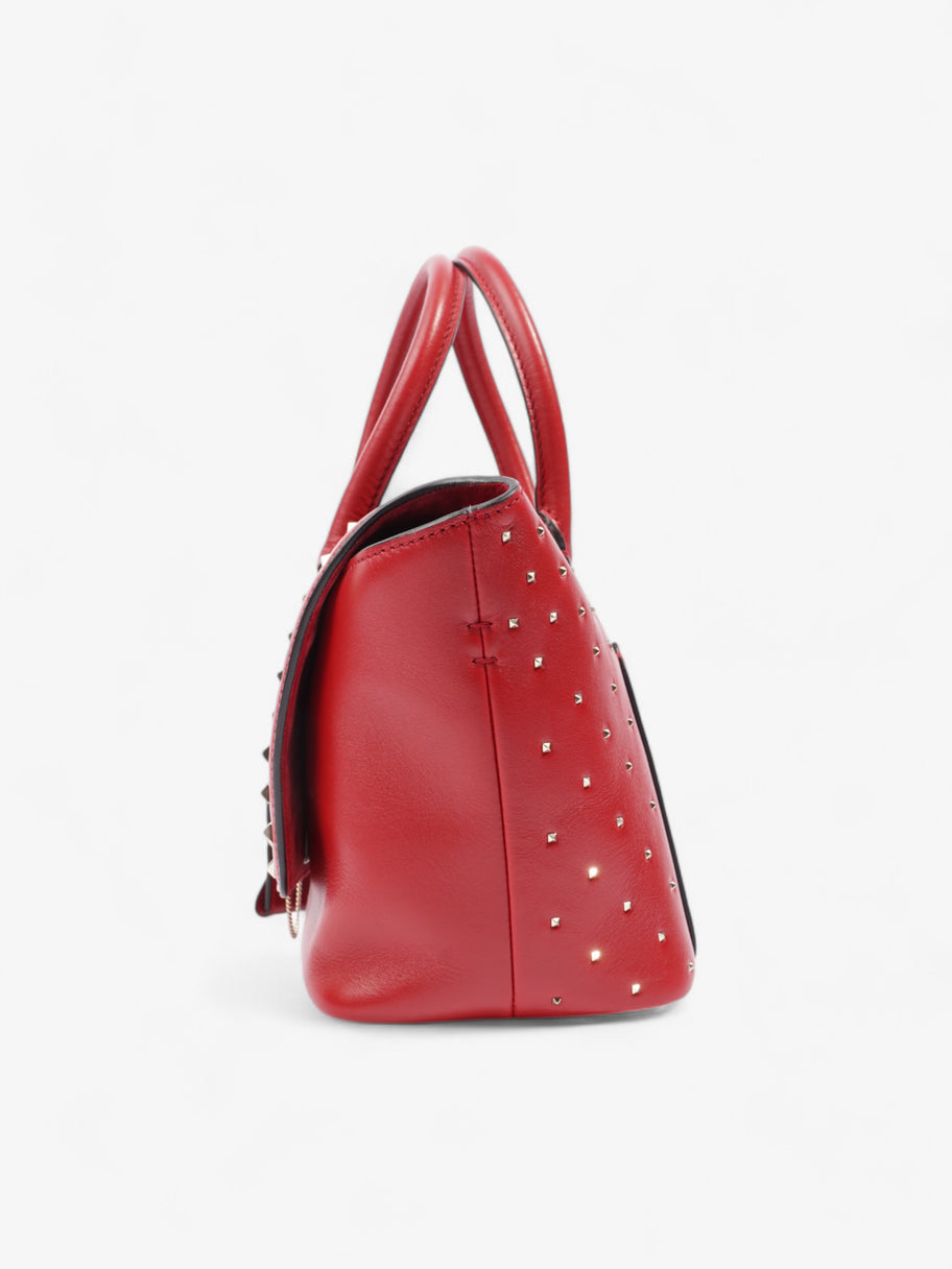 Valentino Rockstud Demilune Red Leather Image 3