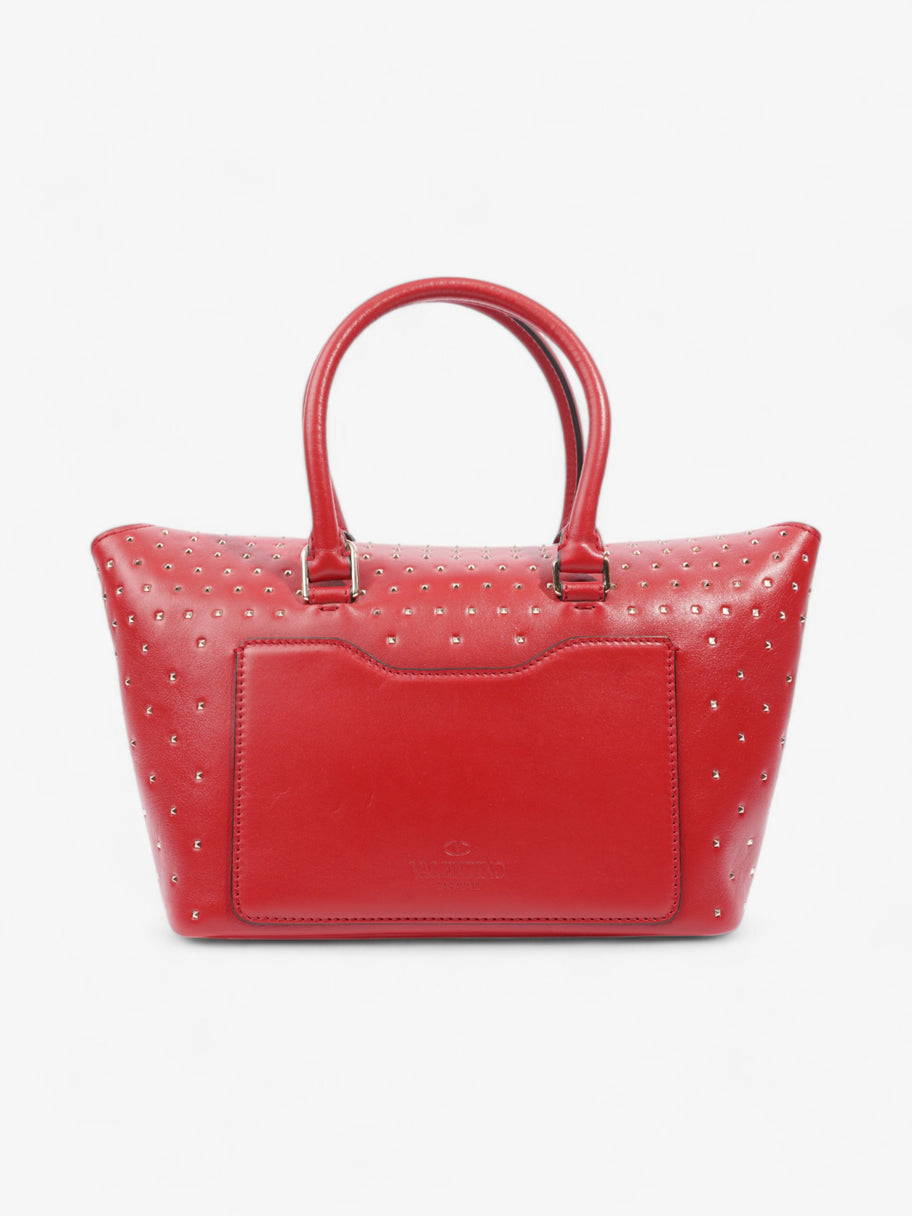 Valentino Rockstud Demilune Red Leather Image 4