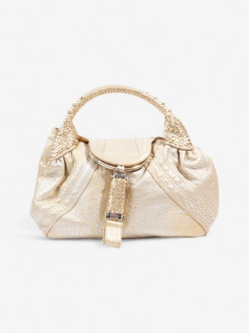  Fendi Spy Bag Gold / Silver Leather