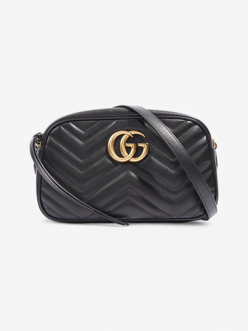  Gucci Marmont Zip Black Matelasse Leather Small