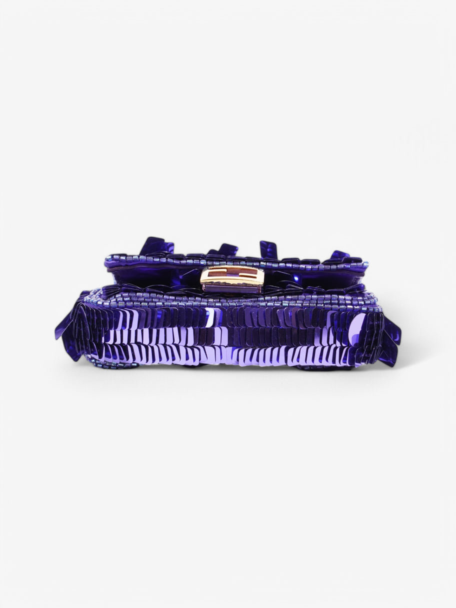 Fendi Baguette Purple Sequin Micro Image 6