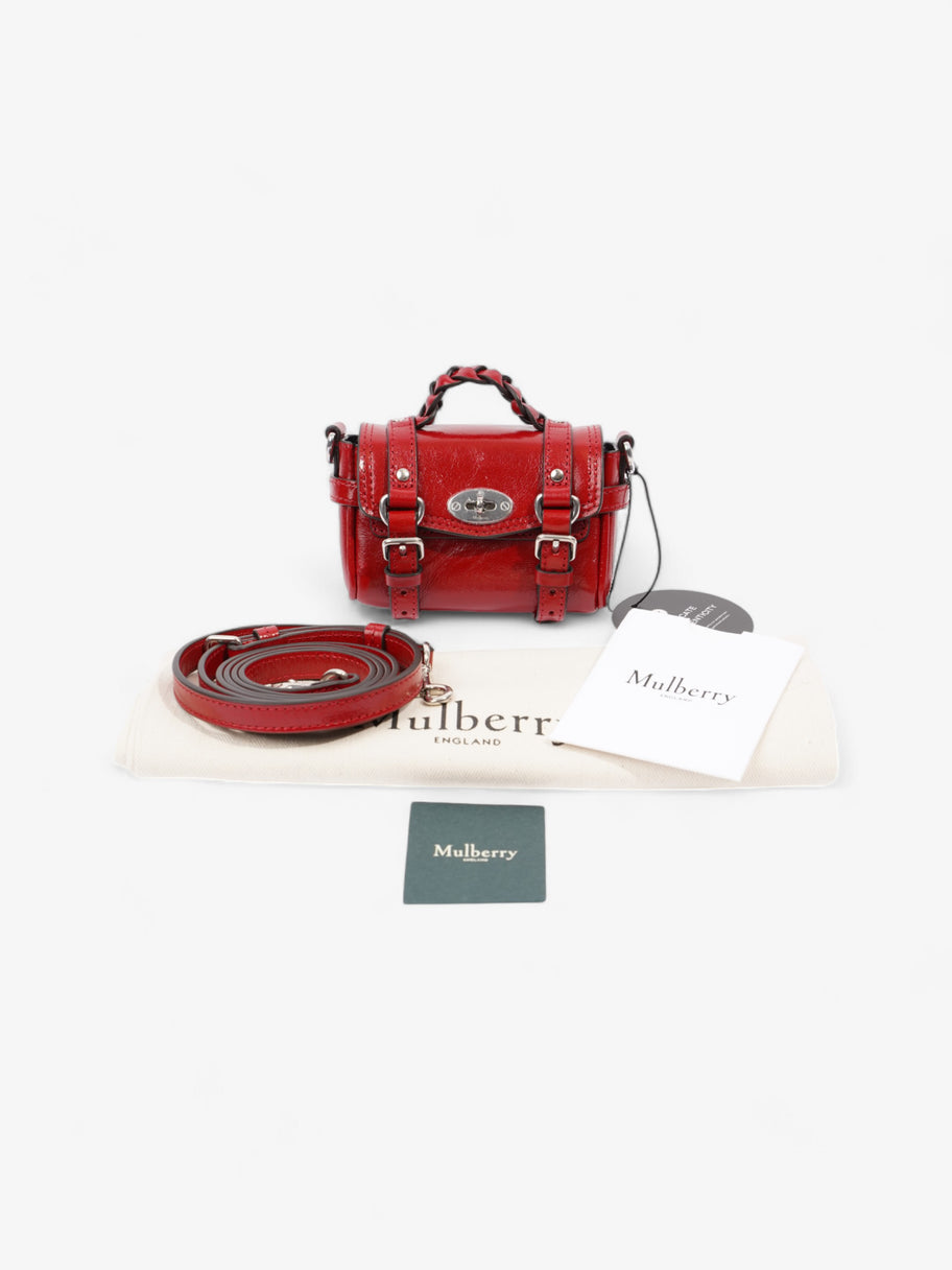 Mulberry Alexa Lancaster Red Patent Leather Micro Image 10