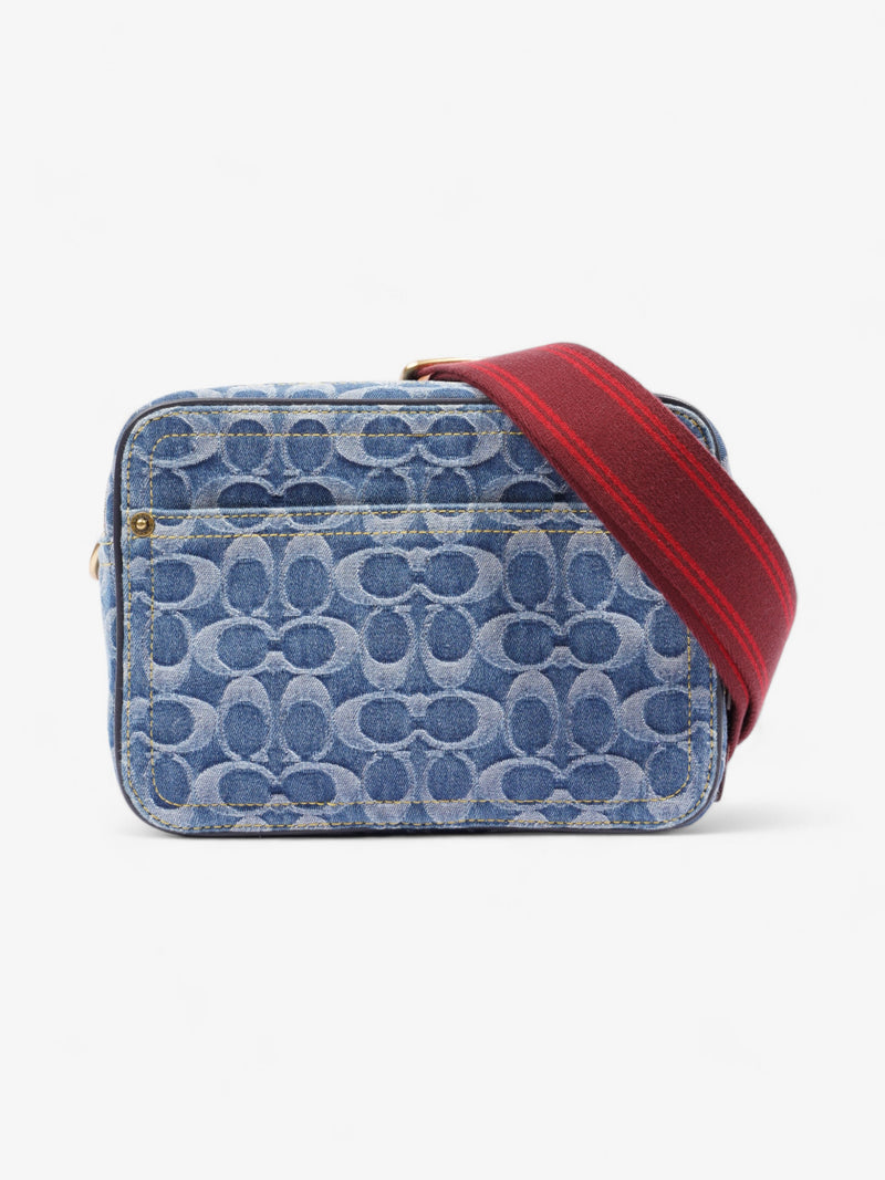  Coach Flight Bag Signature Denim / Red Denim