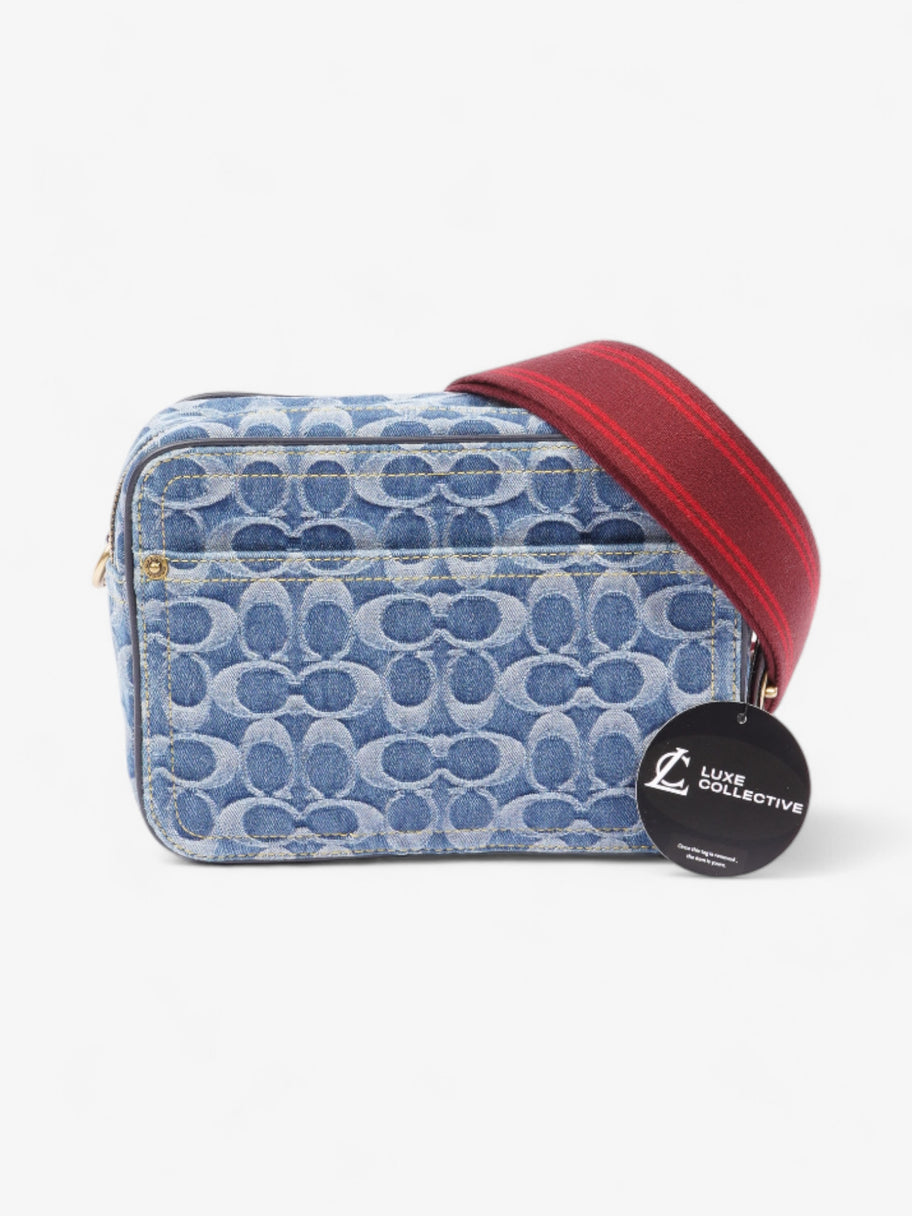 Coach Flight Bag Signature Denim / Red Denim Image 8