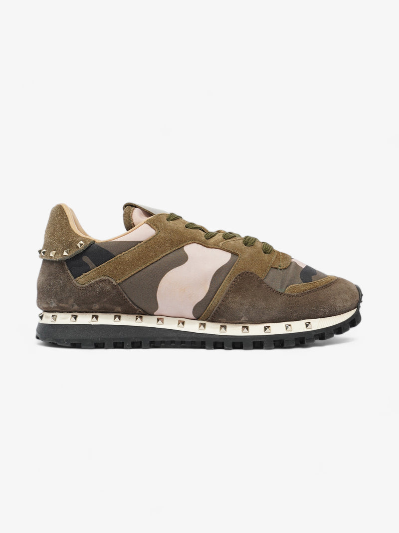  Valentino Rockstud Sneaker Khaki / Pink Suede EU 39 UK 6