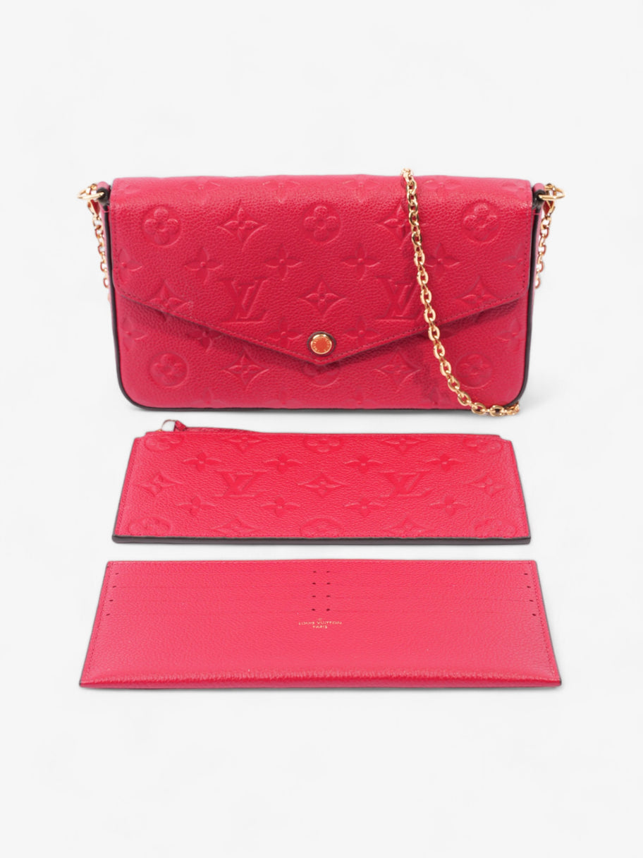 Louis Vuitton Pochette Felicie Red Monogram Empreinte Leather Image 7