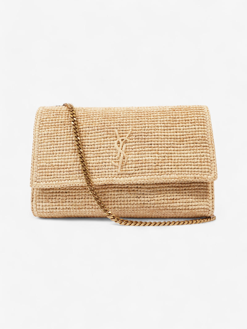  Saint Laurent Kate Natural Raffia Medium