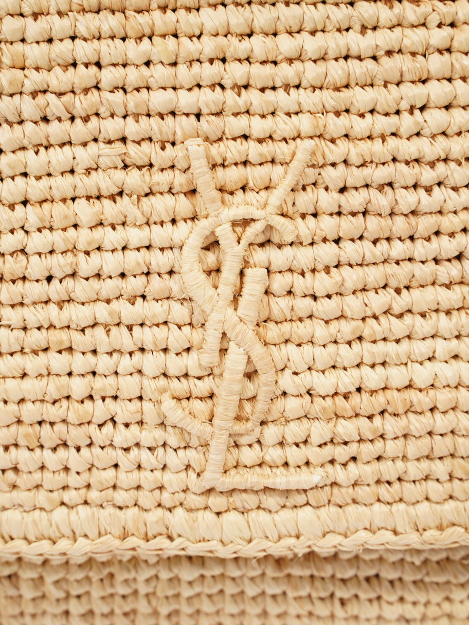 Saint Laurent Kate Natural Raffia Medium Image 3