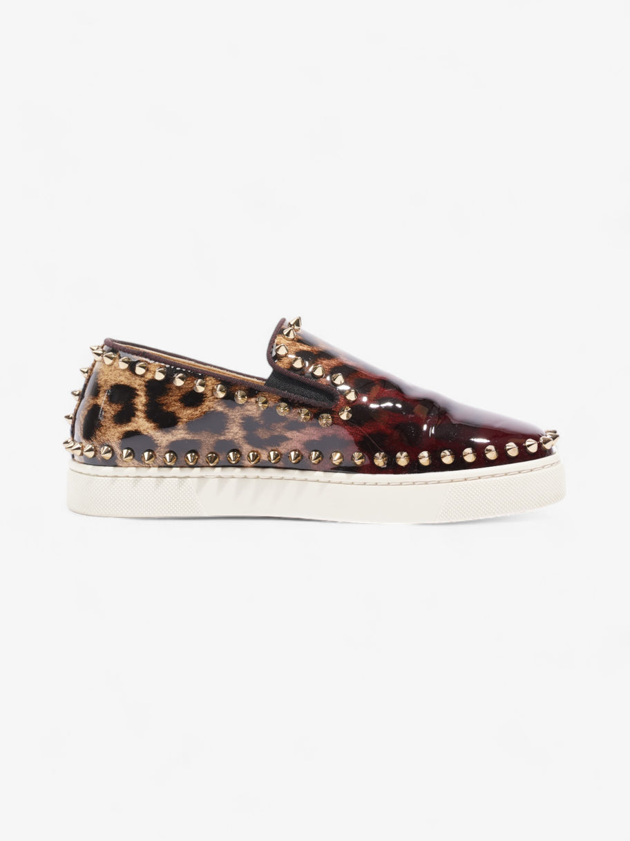 Christian Louboutin Pik Boat Bronze / Leopard Patent Leather EU 35.5 UK 2.5 Image 4