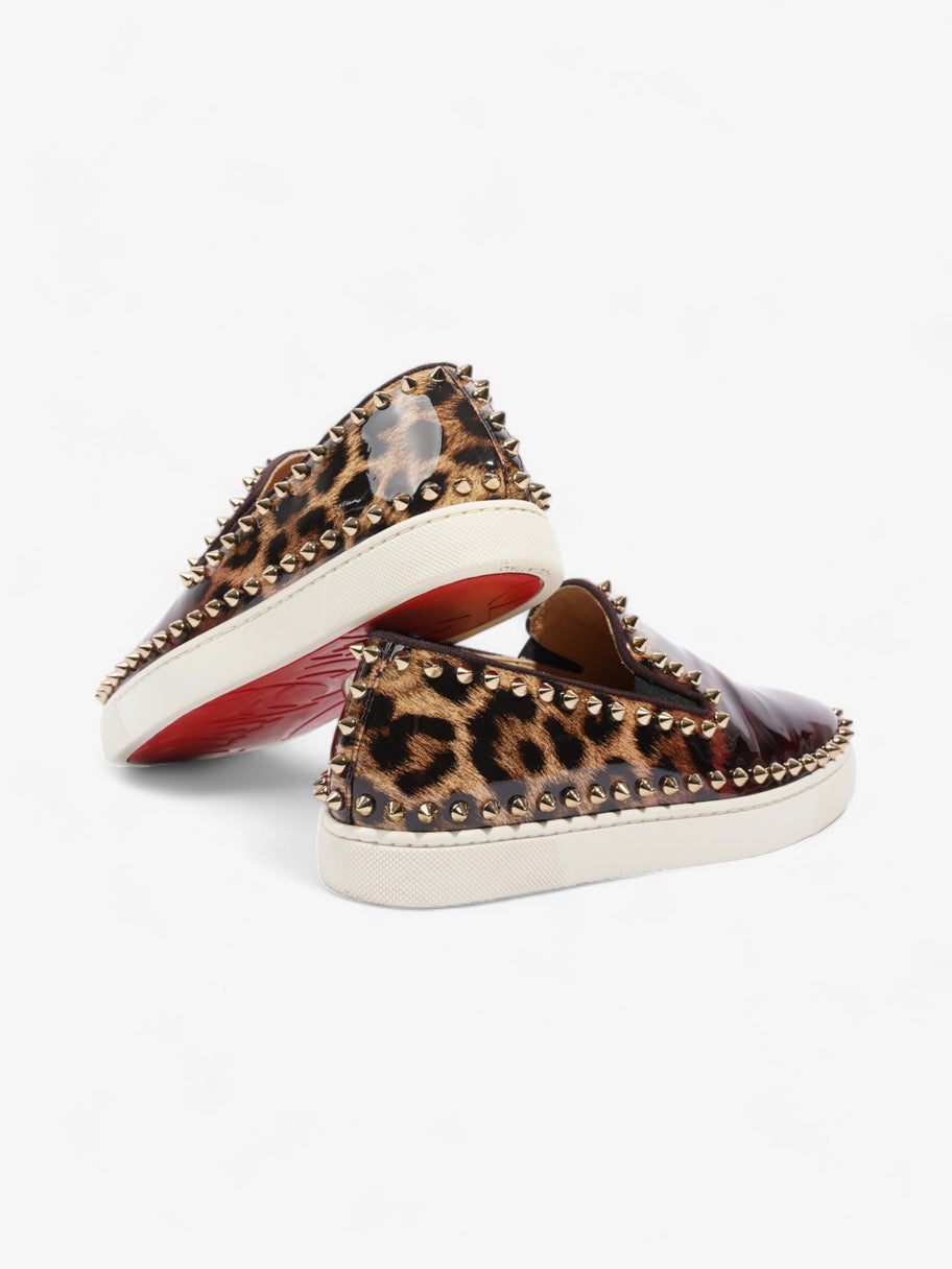 Christian Louboutin Pik Boat Bronze / Leopard Patent Leather EU 35.5 UK 2.5 Image 9