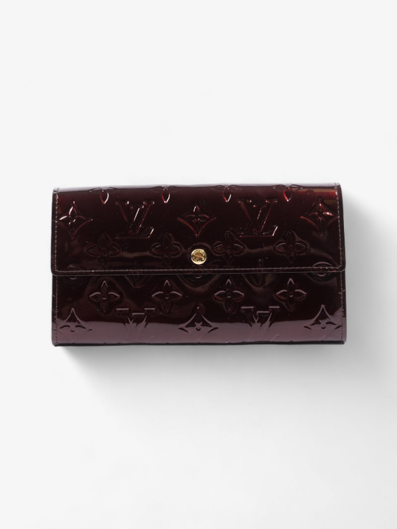  Louis Vuitton Sarah Wallet Burgundy Vernis Leather