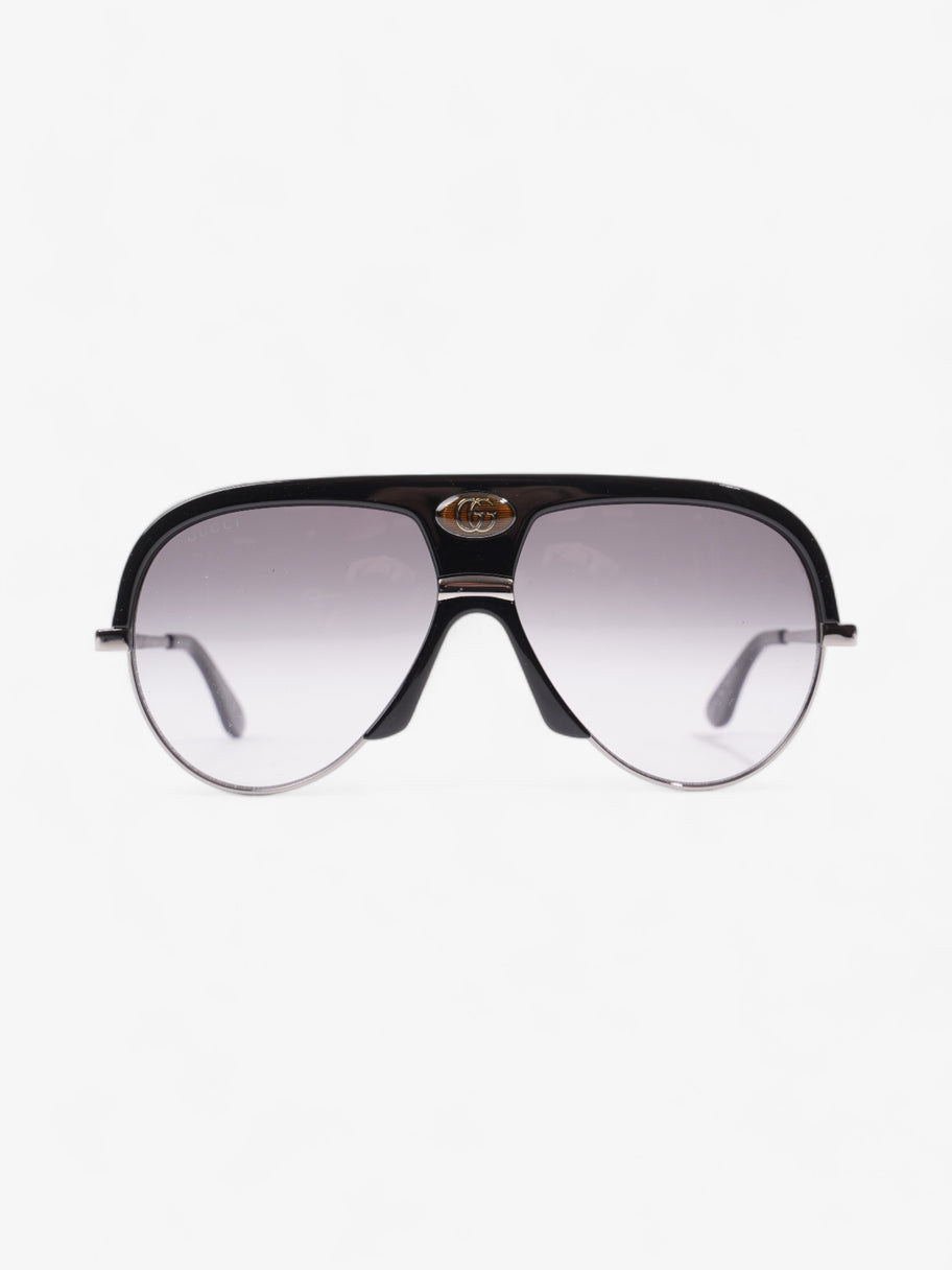 Gucci Navigator Sunglasses Black Acetate 145mm Image 1