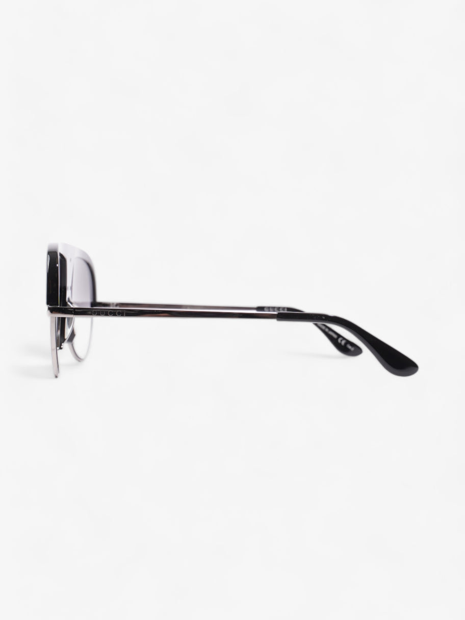 Gucci Navigator Sunglasses Black Acetate 145mm Image 2