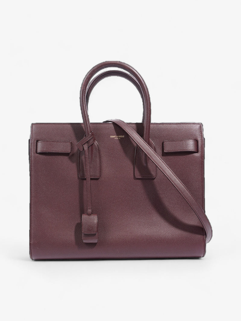  Saint Laurent Sac De Jour Maroon Grained Leather Small